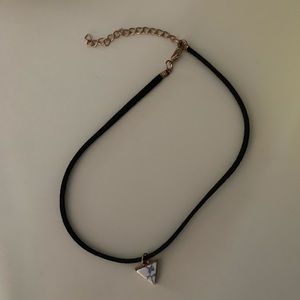 triangle charm choker necklace